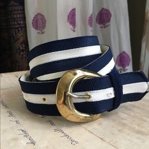 Vintage 70s Navy Stripe Belt